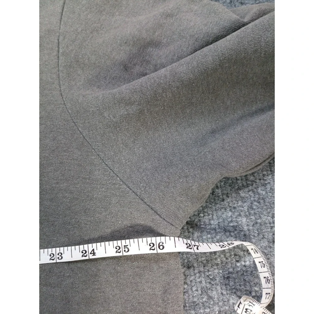 The North Face Men's XL Gray Red Logo Pullover Hoodie Sweatshirt